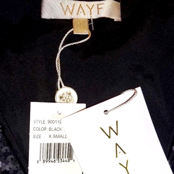 $148 Wayf Matte Black Sequin Dress XSMALL VNeck Minimalist Cocktail Subtle Bling - Picture 10 of 15